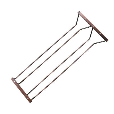 Abcsea 1 Piece Wine Glass Rack Under Cabinet, Stemware Rack Bronze, Wine Glass Holder, Goblet Wine Rack With Screws, 45cm 2 Rows