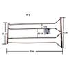 Abcsea 1 Piece Wine Glass Rack Under Cabinet, Stemware Rack Bronze, Wine Glass Holder, Goblet Wine Rack With Screws, 45cm 2 Rows view 3