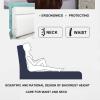 ZZYK Modern Faux Leather Upholstered Headboard Queen Size Tufted Button Headboard Full Size Headboards for Home Bedroom Bench Soft Case Cushion,Blue,78.7"/200cm(King) view 4