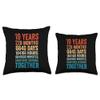 19 Years Anniversary He You Couple 19th Wedding Throw Pillow view 3