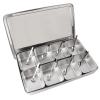 8 Grids Seasoning Box with Stainless Steel Metal Build, Condiment Container with Lid and Spoon, Multi Compartment Spice Container for Home Kitchen Utensils, Salt Sugar Spice Storage Organizer view 1