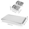 8 Grids Seasoning Box with Stainless Steel Metal Build, Condiment Container with Lid and Spoon, Multi Compartment Spice Container for Home Kitchen Utensils, Salt Sugar Spice Storage Organizer view 2