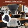 Pour Over Coffee Filter, Non Porous Coffee Strainer Alumina Ore Tea Filter Cone Paperless Reusable Single Cup Coffee Maker view 2