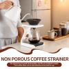 Pour Over Coffee Filter, Non Porous Coffee Strainer Alumina Ore Tea Filter Cone Paperless Reusable Single Cup Coffee Maker view 4
