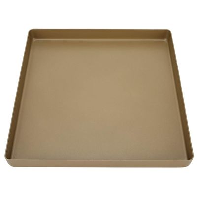 28x28x3cm Gold Aluminum Alloy Sheet Cake Pan,Nonstick Cookie Sheet Baking Tray, Square Shape Non-Stick Baking Tray Bread Pizza Tray Baking Tool, Nonstick Cookie Sheet Baking Tray, 28x28x3cm Gold