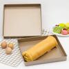 28x28x3cm Gold Aluminum Alloy Sheet Cake Pan,Nonstick Cookie Sheet Baking Tray, Square Shape Non-Stick Baking Tray Bread Pizza Tray Baking Tool, Nonstick Cookie Sheet Baking Tray, 28x28x3cm Gold view 2