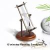 Sand Timer, Sand Timer Decor, 15 Minutes Metal Rotating Sand Glass Timer Clock Hourglass Table Ornament Home Decor Gift, Sand Timer Decor, Sand Timer, 15 Minutes Metal Rotahourglass Timer Sand Cere view 2