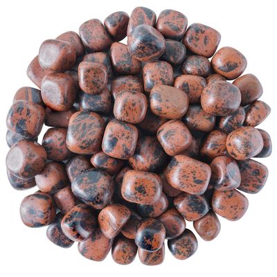 "ZAICUS Mahogany Obsidian Tumbled Stones Bulk, Crystals Bulk for Healing Polished Natural Crystal Stones for Vase Filler Rock Collecting, Decorative Fountain & Home Dcor, 2025 mm, 1 lb"