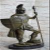 EUROPEAN BRONZE Greek Military Roman Warrior Soldier Bronze Statue in Marbel Base Art Decor Gift Handmade view 1