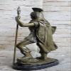 EUROPEAN BRONZE Greek Military Roman Warrior Soldier Bronze Statue in Marbel Base Art Decor Gift Handmade view 3