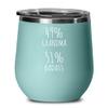 49% Grandma 51% Badass Insulated Wine Tumbler 12oz Travel Cup Funny Gift view 1