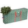 Zober Christmas Tree Storage Bag - Extra Large, 65x15x30 Inch Tree Bags w/Zipper and Handle - Holds up to 9 Foot Trees - Perfect for Holiday and Xmas Decor Organization - Green Snowflake Pattern view 1