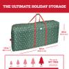 Zober Christmas Tree Storage Bag - Extra Large, 65x15x30 Inch Tree Bags w/Zipper and Handle - Holds up to 9 Foot Trees - Perfect for Holiday and Xmas Decor Organization - Green Snowflake Pattern view 2