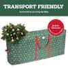 Zober Christmas Tree Storage Bag - Extra Large, 65x15x30 Inch Tree Bags w/Zipper and Handle - Holds up to 9 Foot Trees - Perfect for Holiday and Xmas Decor Organization - Green Snowflake Pattern view 4
