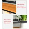 Ceiling Shelf Floating Shelves, Creative Industrial Rectangle Frame Hanging Basket Kitchen Storage Pot Pan Rack Flower Stand for Bar Restaurant Decorative, Solid Wood and Metal Iron view 3