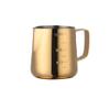 Hoshen Espresso Steaming Pitcher350ml, Stainless Steel Inner and Outer Scale Pull Flower Cup, Coffee Art Pen, Latte Puccino Art Milk Frothing Pitcher, Gold view 2