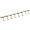 WINCASE Antique Brass Hooks, 8 Hook Coat Rack, Bath Wall Mounted Vintage Brushed Brass Bathroom Row Hooks Rustic Towels Coats Hooks view 1