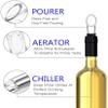 2Pack Wine Chiller Ice Red Wine Bottle Stainless Steel Cooler Chiller Stick Container Freezer 3 in 1 with Aerator and Pourer Wine Accessory view 3