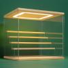NONEMEY Clear Acrylic Display Case Stand with LED Light 2/3/4/5/6 Tier Storage Box Showcase Dustproof Organizer Box for Collectibles (5Tier 12.4*12.2*12inch ) view 1