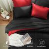 Anluoer King Size Comforter Set 7 Pieces, Reversible Bed in a Bag King Size,Lightweight Bedding Set with 1 Comforter(102*90") , 2 Pillow Shams, 2 Pillowcases, 1 Flat Sheet , 1 Fitted Sheet,Red & Black view 3