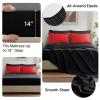 Anluoer King Size Comforter Set 7 Pieces, Reversible Bed in a Bag King Size,Lightweight Bedding Set with 1 Comforter(102*90") , 2 Pillow Shams, 2 Pillowcases, 1 Flat Sheet , 1 Fitted Sheet,Red & Black view 4