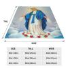 YUNTONG Holly Mary Blessed Virgin Mary Our Lady of Guadalup Adult Kids Fleece Blanket Throw Blanket for Bedding Living Room Decor Sofa Blanket 80"X60" view 3