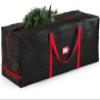 Zober Christmas Tree Storage Bag - Fits 7.5 Ft Artificial Trees - Plastic, Waterproof Christmas Tree Bag For Storage Box For Xmas - Strong, Durable Handles - Label Card Slot - Black view 1