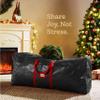Zober Christmas Tree Storage Bag - Fits 7.5 Ft Artificial Trees - Plastic, Waterproof Christmas Tree Bag For Storage Box For Xmas - Strong, Durable Handles - Label Card Slot - Black view 2