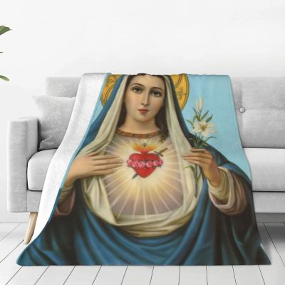YUNTONG Virgin Mary Adult Kids Fleece Blanket Throw Blanket for Bedding Living Room Decor Sofa Blanket 80"X60"