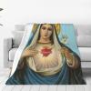 YUNTONG Virgin Mary Adult Kids Fleece Blanket Throw Blanket for Bedding Living Room Decor Sofa Blanket 80"X60" view 1