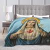 YUNTONG Virgin Mary Adult Kids Fleece Blanket Throw Blanket for Bedding Living Room Decor Sofa Blanket 80"X60" view 4