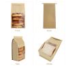 Aekahtay 50pcs Bakery Bags with Window, 5.1x4.3x11 Inches Cookie Bags for Packaging, Brown Kraft Paper Tin Tie Tab Lock Bag for Bun, Candy, Nuts, Coffee Bean, Cookie for Gift Giving view 4