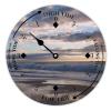 Alioyoit Wood Tide Clock Sunset Ocean Time Coastal Wall Wooden Clock Moon Tide Nautical Tide Movement Clock Summer Season Decor for Beach House Porch view 1