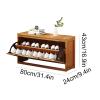HUHAORAN2021 Shoe Rack 2 Tier Shoe Rack Excellent Breathability Shoe Bench Storage Shelf for Hallway Bathroom Living Room and Corridor Shoe Organizer view 3
