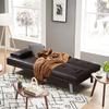 Anwick Modern Leather Futon Sofa Bed,Convertible Folding Couch Recliner Sleeper Loveseat for Small Space,Apartment,Office,Dorm,with Cup Holders and Removable Armrest (Brown) view 3