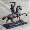 EUROPEAN BRONZE Frederic Remington Western Cowboy Horse Rodeo Bronze Sculpture Figurine Artwork view 2