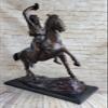 EUROPEAN BRONZE Frederic Remington Western Cowboy Horse Rodeo Bronze Sculpture Figurine Artwork view 3