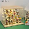 NONEMEY Clear Acrylic Display Case Stand with LED Light 2/3/4/5/6 Tier Storage Box Showcase Dustproof Organizer Box for Collectibles (4Tier 12.4*9.6*10.4inch) view 3