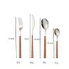 Silverware Flatware Cutlery Set, 16pcs Stainless Steel Imitation Wooden Handle Cutlery Set Dinnerware Tableware Knife Fork Tea Spoon Silverware set (Color : Gold) view 2