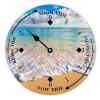 Alioyoit Wooden Wall Tide Clock Beach Ocean Time Coastal Clock Moon Tidal Prediction Clock with High and Low Tide Nautical Tide Movement Clock for Beach House Deck Ship Summer Decoration view 1