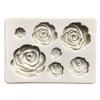 Anekoul 2PCS Rose Flowers silicone molds Cake Chocolate Mold wedding Cake Decorating Tools Fondant Sugarcraft Cake Molds view 3