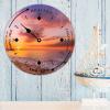 Alioyoit Tide Clock Sunset Ocean Time Moon Tidal Clock Coastal Clock with High and Low Tide Nautical Tide Movement Clock for Beach House Deck Hello Summer Decor Novelty Gift for Surfing Lover view 3