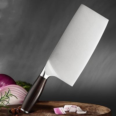 Cleaver Knife,Meat Cleaver 8 Inches Chopper Knife Stainless Steel padauk wood handle Prefessional Japanese Kitchen Cook Knife