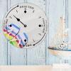 Alioyoit Wall Tide Clock Moon Tidal Hello Summer Ocean Time Coastal Wall Wooden Clock with High and Low Tide Nautical Tide Movement Clock Wall Hanging Decor for Beach House Terrace view 3