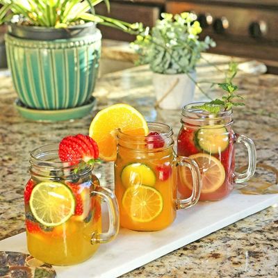 36PCS 12 oz. Large Glass Jars with Lids and Handles, Kate Aspen Mason Jars Mugs, Wide Mouth Drinking Glass and DIY Favor Decor for Wedding, Bridal Shower, Baby Shower Party
