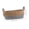 1pc Storage Basket Wicker Basket Household Storage Tool Steamed Bread Basket Sundries Container Woven-made Basket Hand-woven Basket Wicker-woven Basket view 2
