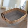 1pc Storage Basket Wicker Basket Household Storage Tool Steamed Bread Basket Sundries Container Woven-made Basket Hand-woven Basket Wicker-woven Basket view 4