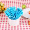 100 Pcs Colorful Sticks Cake Pop Sticks for Candy Sweet Chocolate 10cm DIY Making(Blue),Cake Pop Sticks and Wrappers Kit, Cake Pop Sticks and Wrappers Kit, 100 Pcs Colorfulcake pop stic view 2
