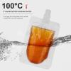 Housoutil 30pcs Plastic Pouch, 100ml Drinks Flasks Disposable Fillable Drink Pouches Take Out Beverage Juice Bags for Travel Outdoor view 2