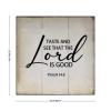 Alioyoit Retro Rustic Style Wood Sign with Bible Verse Taste and See That the Lord is Good Wall Decorate Wooden Plaque for Living Room Dinning Room Kitchen Farmhouse Home Decor 16x16inch view 2